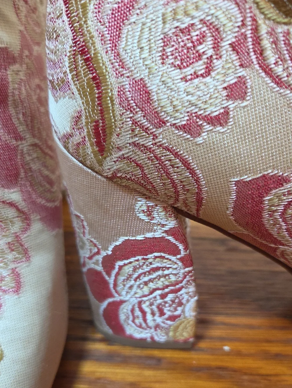 Nine West Vintage Floral Haywood Open-Toe Heel Boots